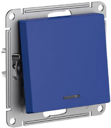 Переключатель с подсветкой без рамки Systeme Electric AtlasDesign 1-кл. проходной аквамарин картинка